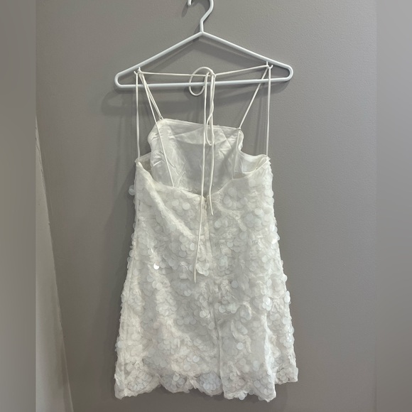 Mango white sequined hater neck dress | Size Medium | Bachelorette - Picture 5 of 5